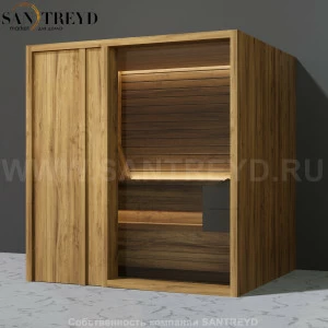 Effegibi YOKU.D80 SA.70200012 Сауна с левой дверью. Мощность: 8 кВт макс. Размеры: длина 202 см, ширина 180 см. Отделка: термообработанное дерево