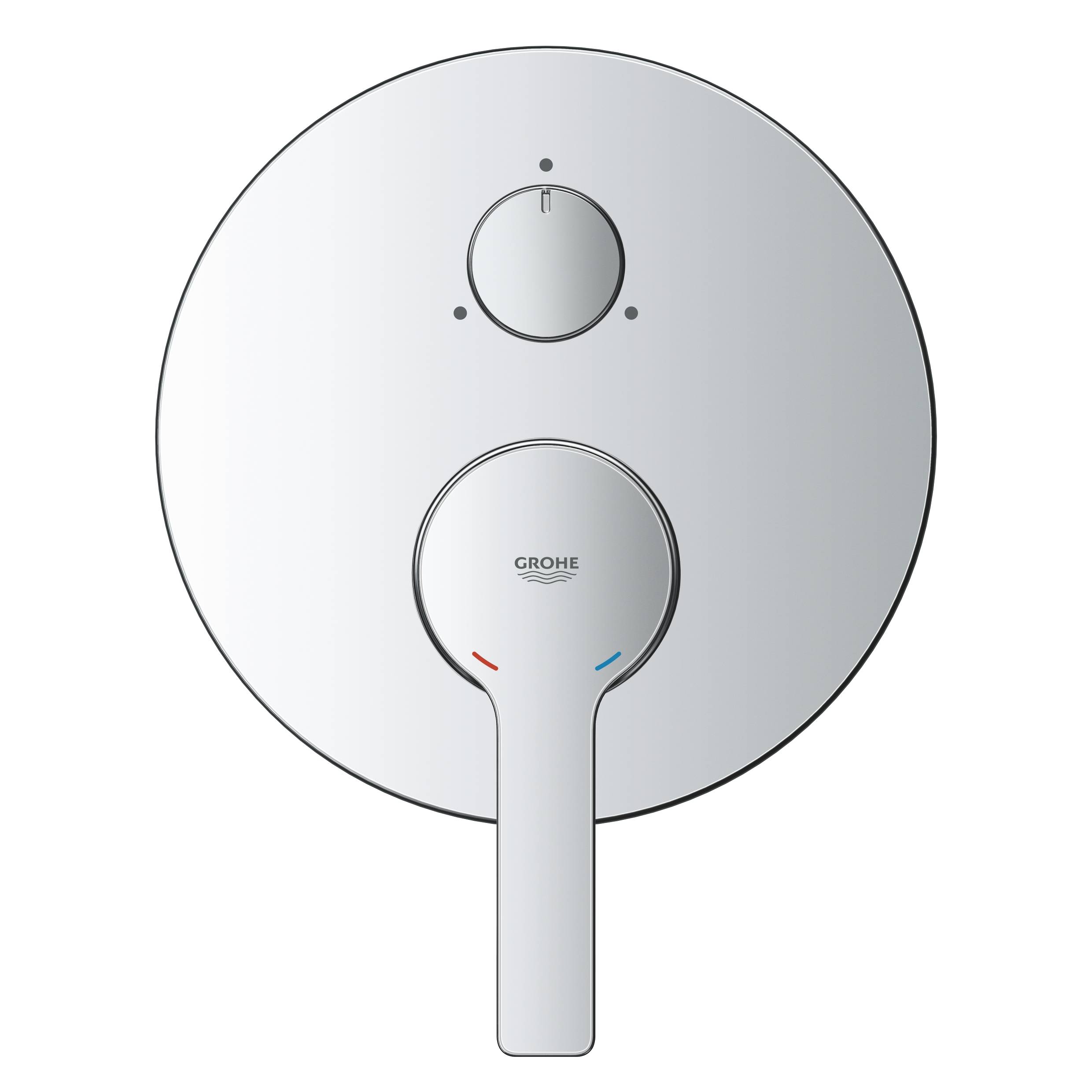 Внешняя часть смесителя для ванны GROHE Lineare New с переключателем на 3 положения, хром (24095001) - Вид №2