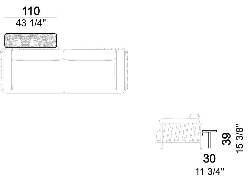 3-местный тканевый садовый диван Arketipo PUNTA ALA ARCH-00094189 - Вид №10