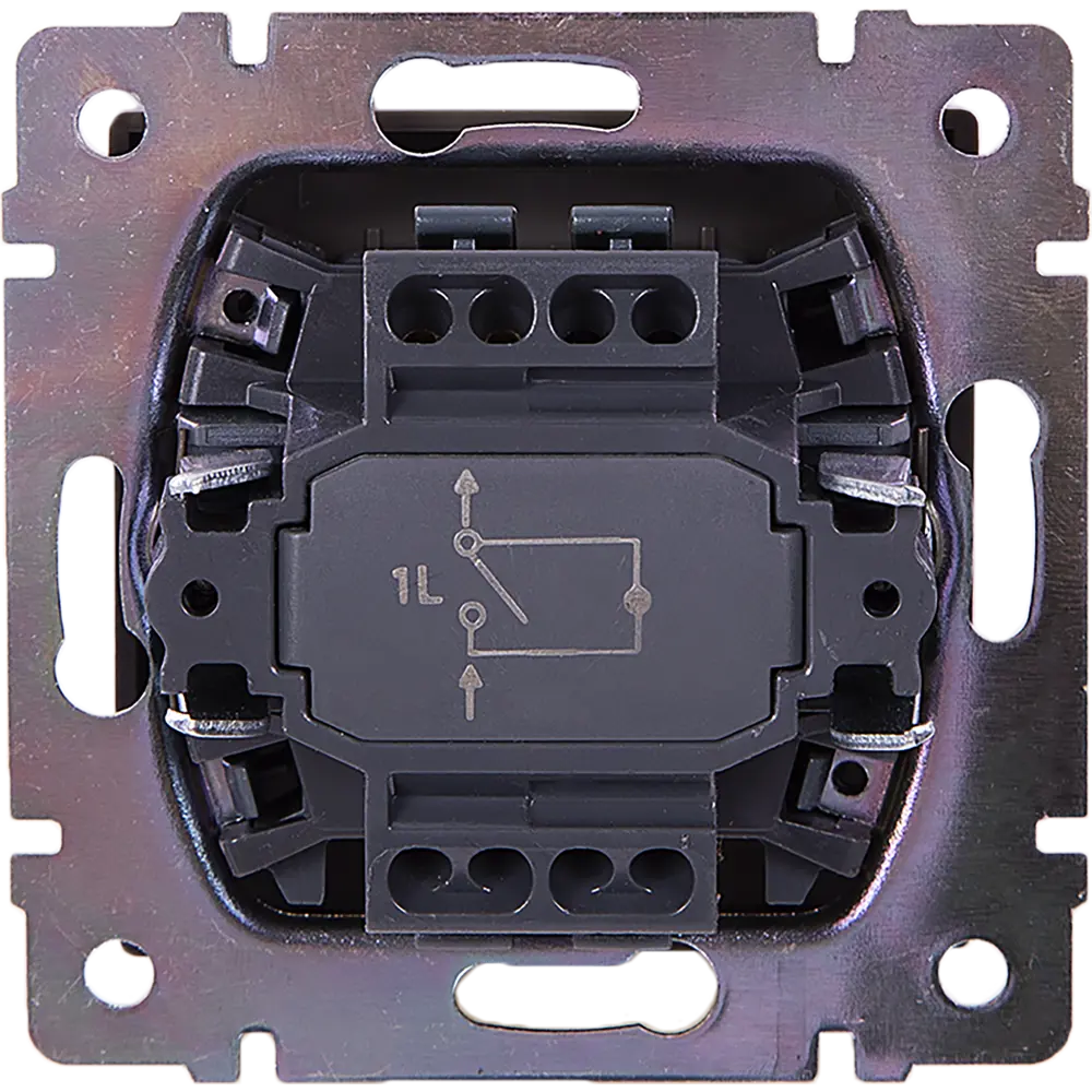Выключатель встраиваемый Werkel 1 клавиша с подсветкой, цвет серо-коричневый STLM-2165867 - Вид №3