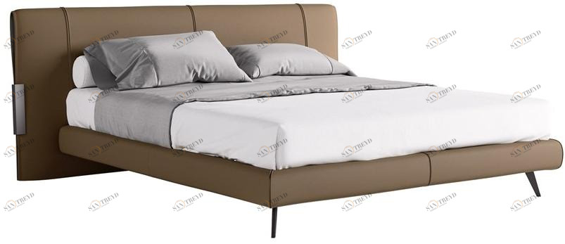 JESSE Двуспальная кровать с обивкой из нубука sun-id-1457271