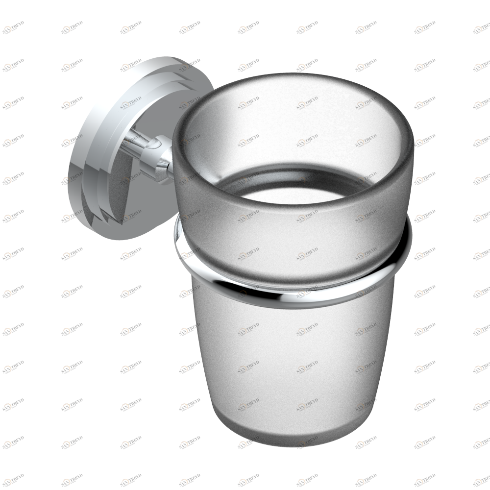 G2I-536 Стакан настенный для зубных щёток Thg-paris Le 9 Nero Marquina Хром G2I-536 CAT.A