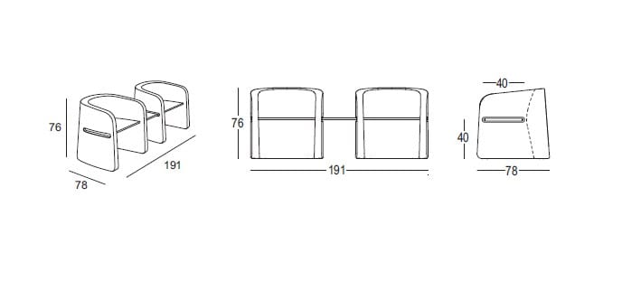 Скамейка из полиэтилена PLUST ARCH-00138296 - Вид №4