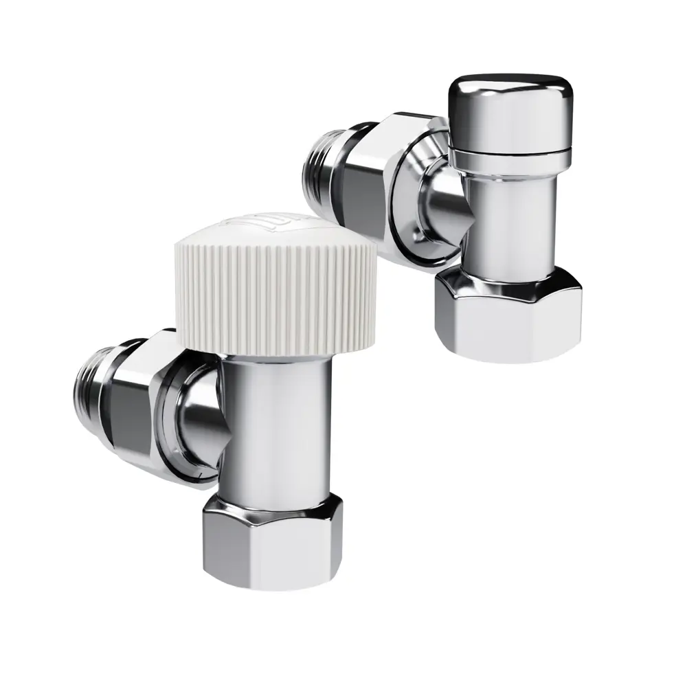 Термостатический комплект для радиатора угловой Royal Thermo Design 1/2" латунь цвет хром 89423316 STLM-2156310  - Вид №1