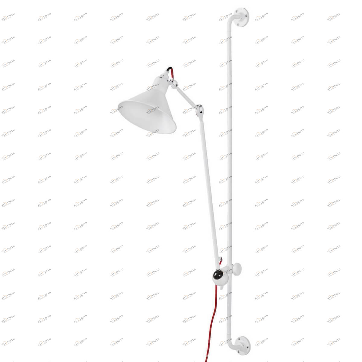 Спот настенный с металлическим плафоном белый 208 см Lightstar Loft 765626 LIGHTSTAR LOFT 00-3891488 Белый