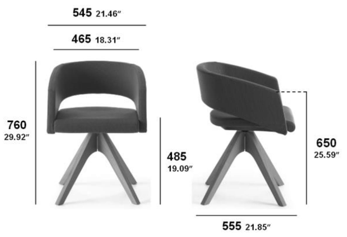 Тканевое вращающееся кресло SITIA Major ARCH-00064778 - Вид №3