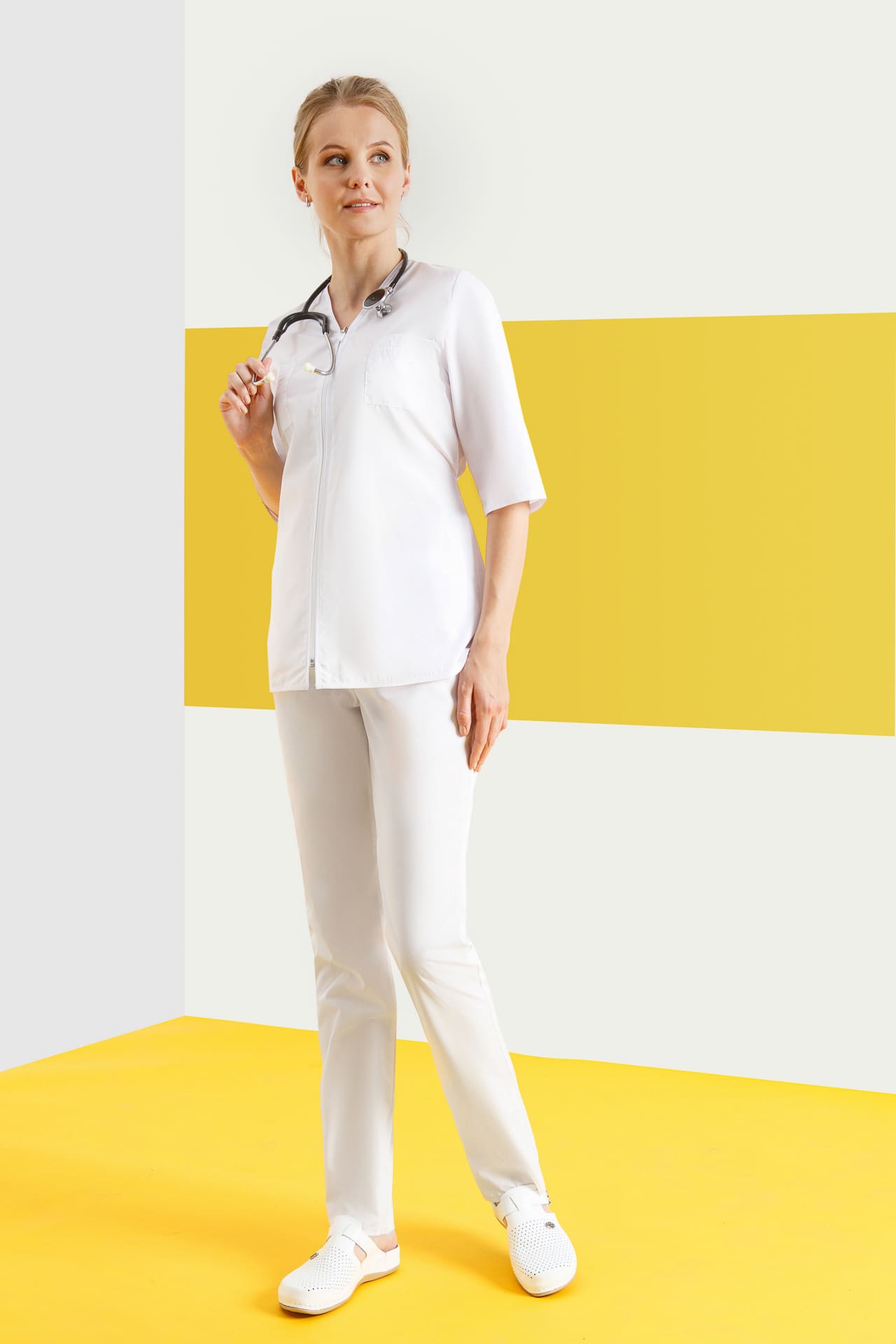 66196 Куртка "Сервис" белая  Медицинская одежда  размер 56/158-164 Спецодежда  - Вид №5