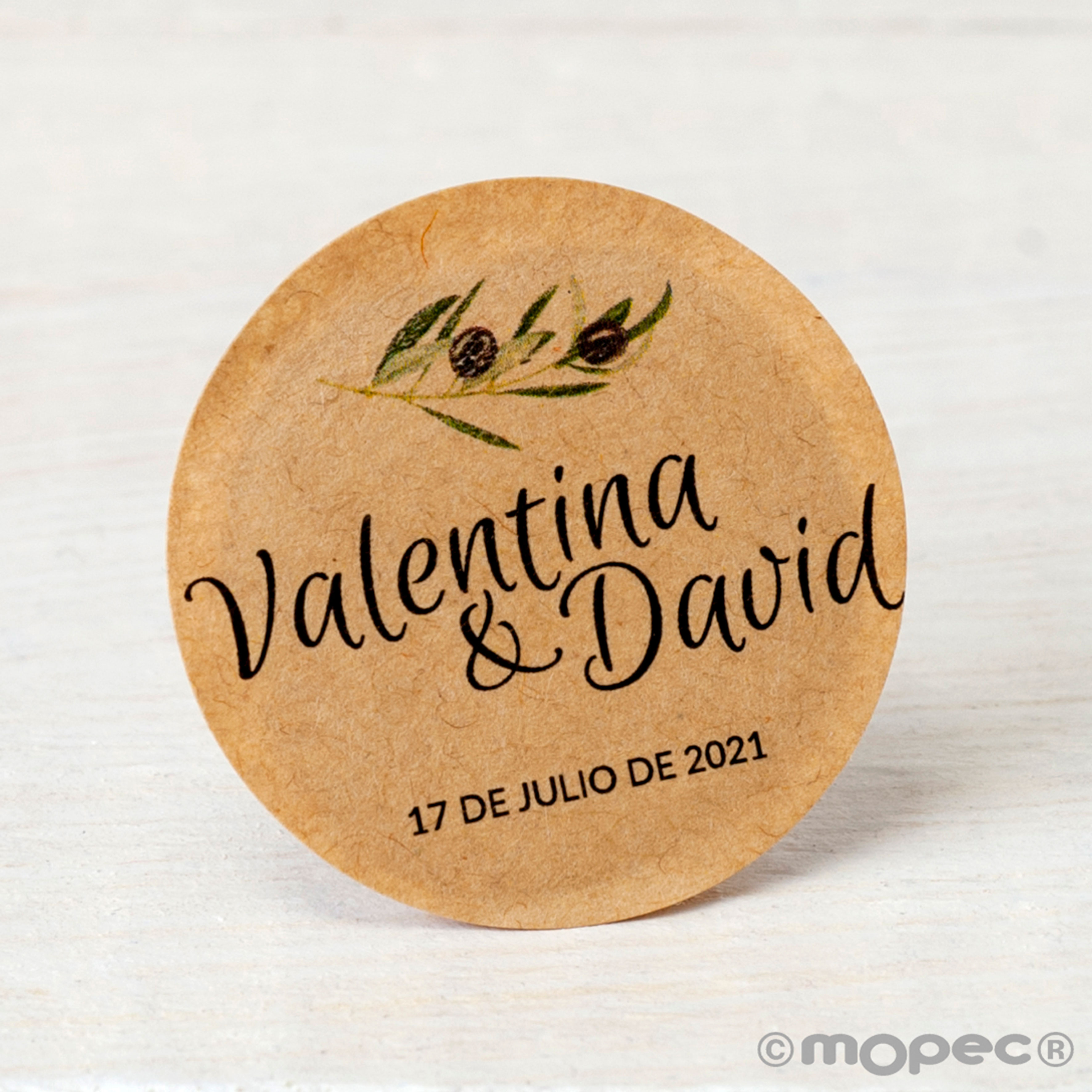 X441 PERS. 60 Индивидуальные стикеры «оливковый филиал» Dekoraniaevents Bodas 