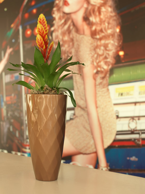 073153 Кашпо Nano матовое фиолетовое 36см Vondom Vases - Вид №1