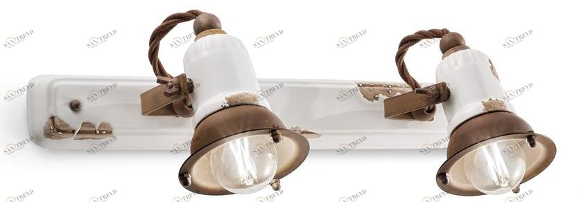 FERROLUCE Настенный точечный светильник из керамической плитки прямоугольной формы Loft C1676 -/1 -c1677 -/1