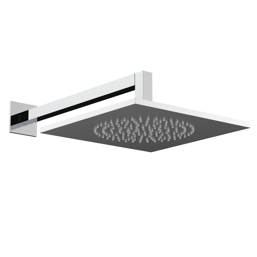 Graffio Квадратная лейка душа 240 × 240 мм с квадратным держателем 350 мм. TA842  - Вид №1