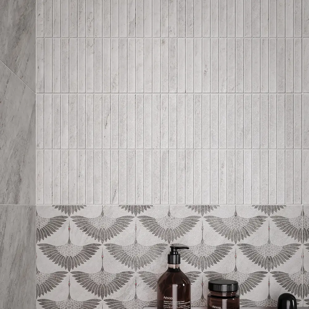 Gracia Ceramica Tanto 02 - настенная плитка серого цвета с эффектом камня 25x60 см 89416677 STLM-1566412