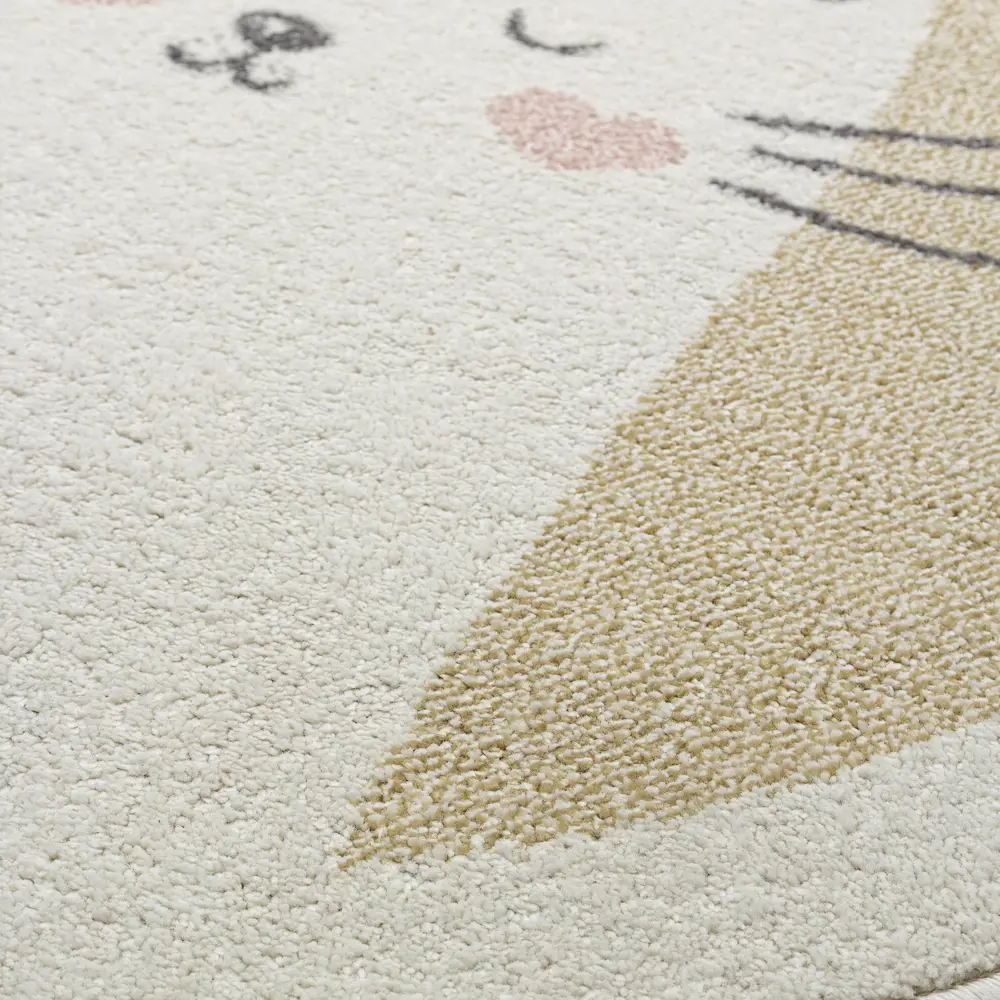 Santreyd Ковер Призма круглый желтый с ворсом фризе для интерьера 89376440 STLM-1381227 - Вид №4