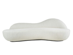 Изогнутый диван из ткани