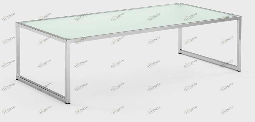 Viganò Низкий прямоугольный журнальный столик из металла и стекла Apollo sun-id-1493786