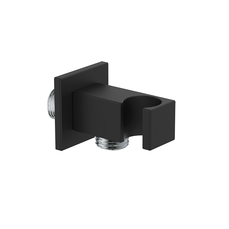 05006701 PREMIUM Держатель душевой лейки латунной с квадратной сетевой розеткой Черный GRB MIXERS 