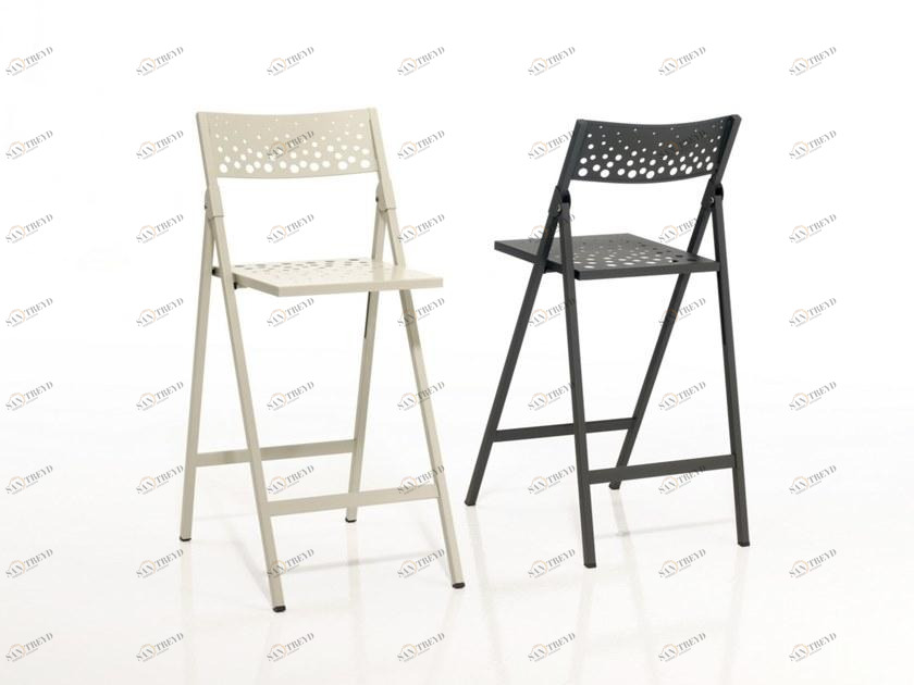 MOBLIBERICA Табурет металлический высокий складной Moon sun-id-1507295