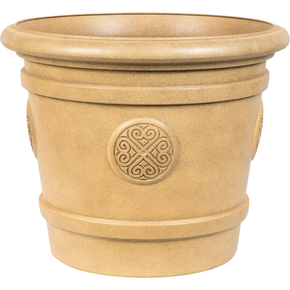 Кашпо ТЕК.А.ТЕК Medallion для сада и интерьера в стиле каменной текстуры 82219010 STLM-0022175