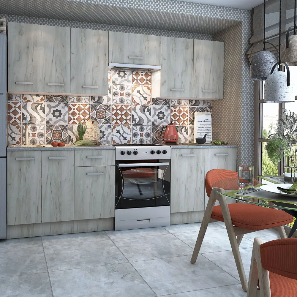 Навесной кухонный шкаф Дейма с элегантной фрезеровкой, коричневый 86720909 Santreyd STLM-1580084 - Вид №9