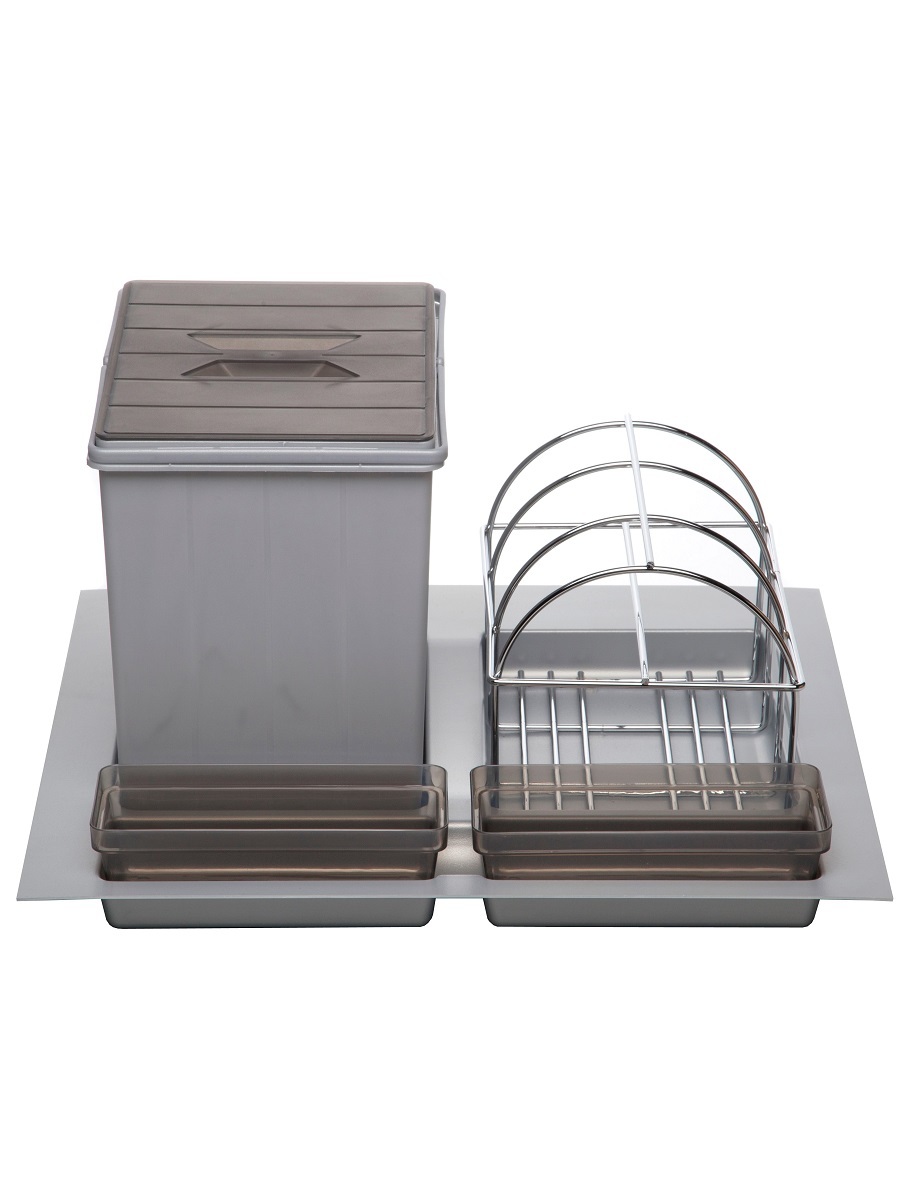 Система сортировки мусора Omega Duet 600/16 Metallic Grey NAVAKO 10103 - Вид №1