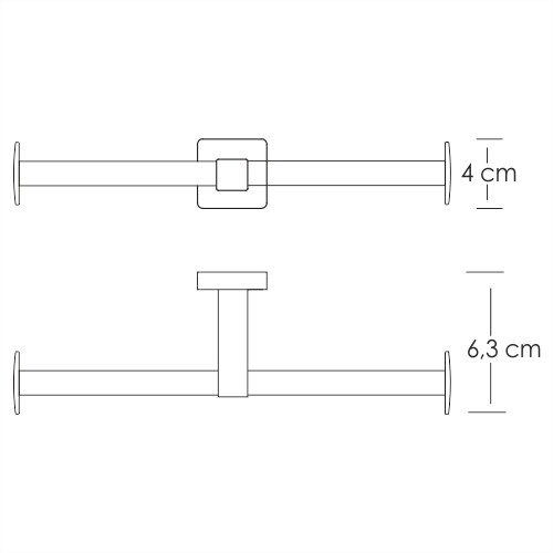 K-6596D Lippe Держатель туалетной бумаги, двойной WasserKRAFT Lippe K-6500  - Вид №1