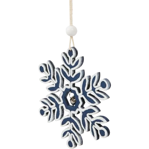 87036562 Елочная игрушка Снежинка 11x11 цвет синий STLM-1335265