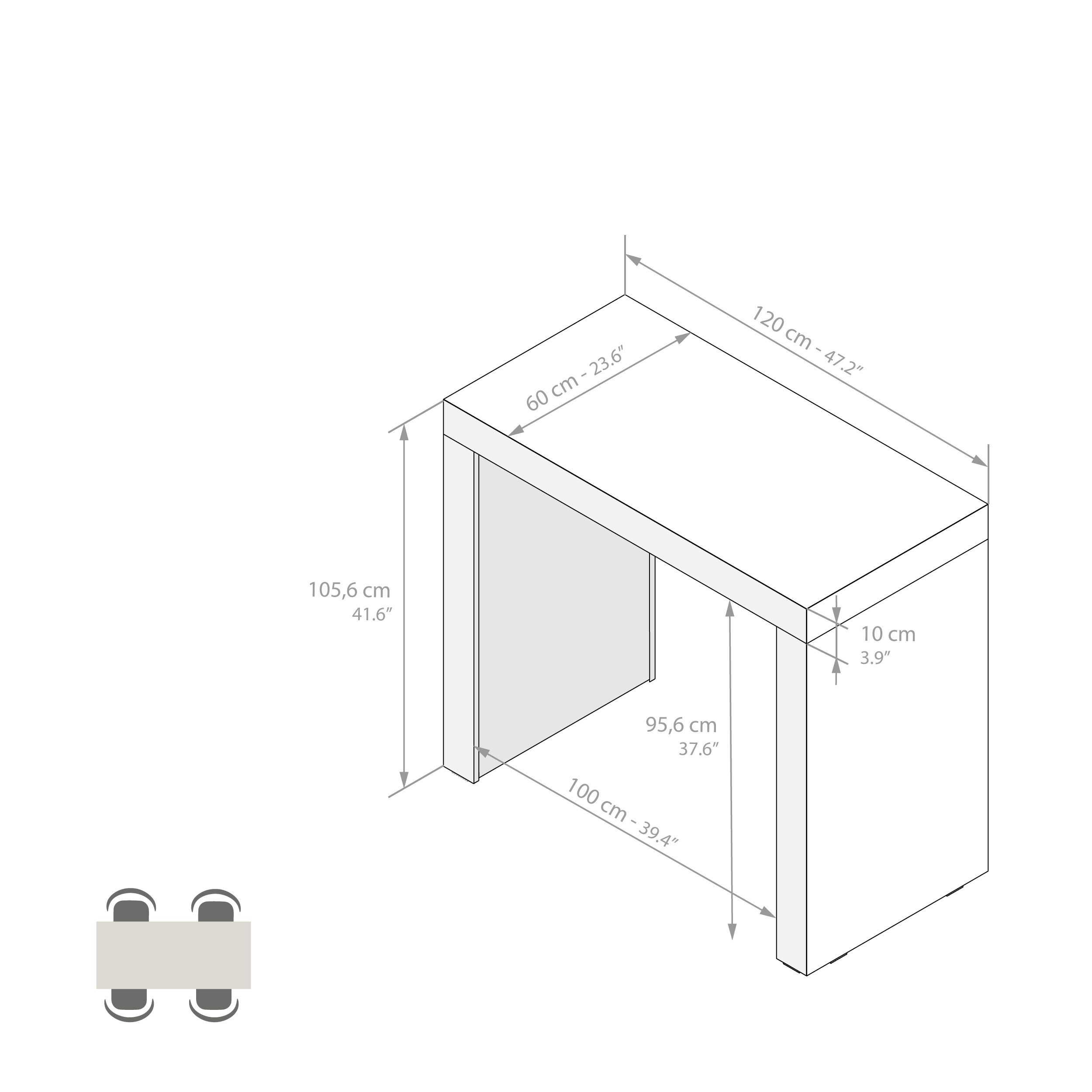 Высокий прямоугольный стол из меламиновой ткани Mobili Fiver Evolution ARCH-00103603 - Вид №33