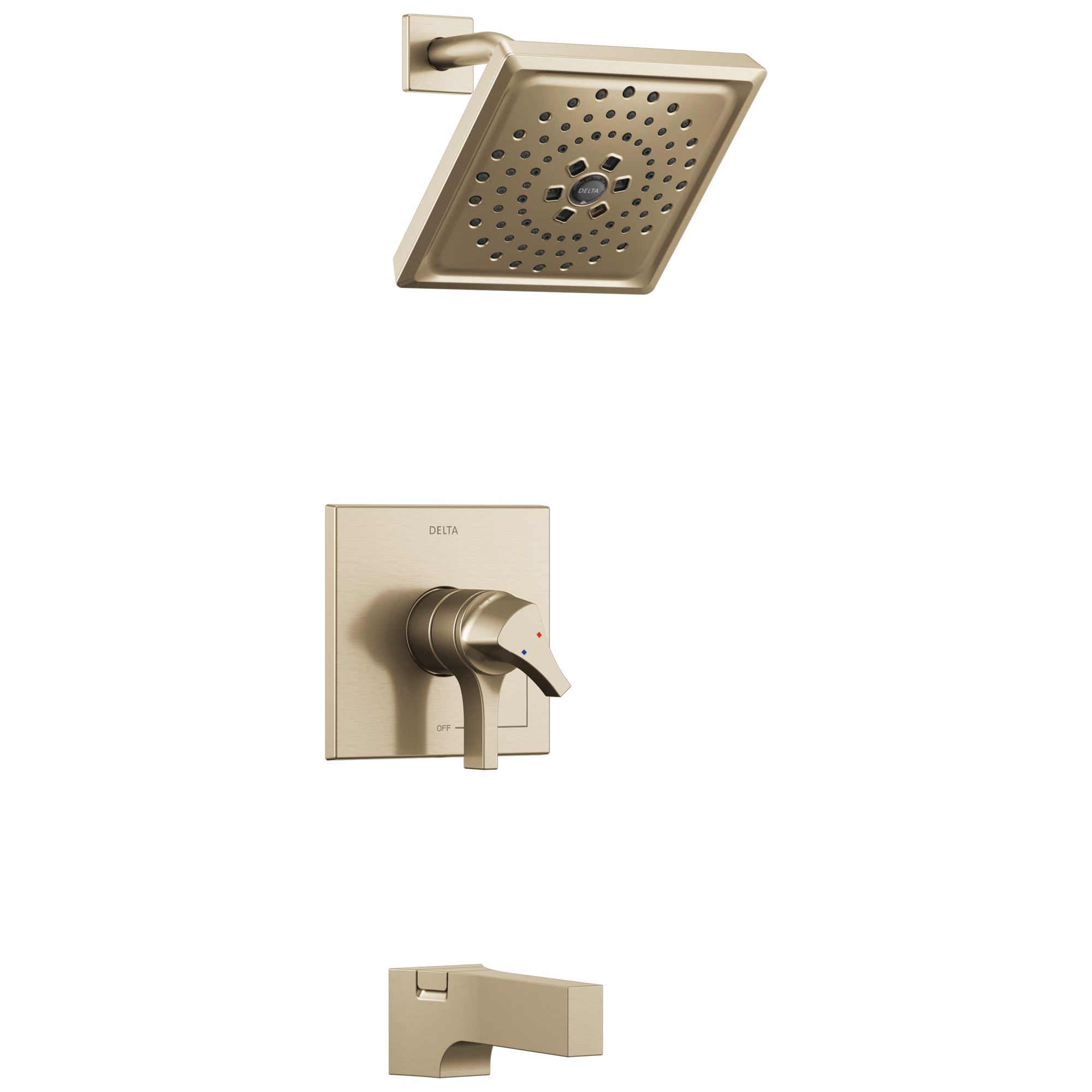 T17474-CZ Monitor® 17 Series H2Okinetic® для ванны и душа Delta Faucet Zura Шампанское бронза 