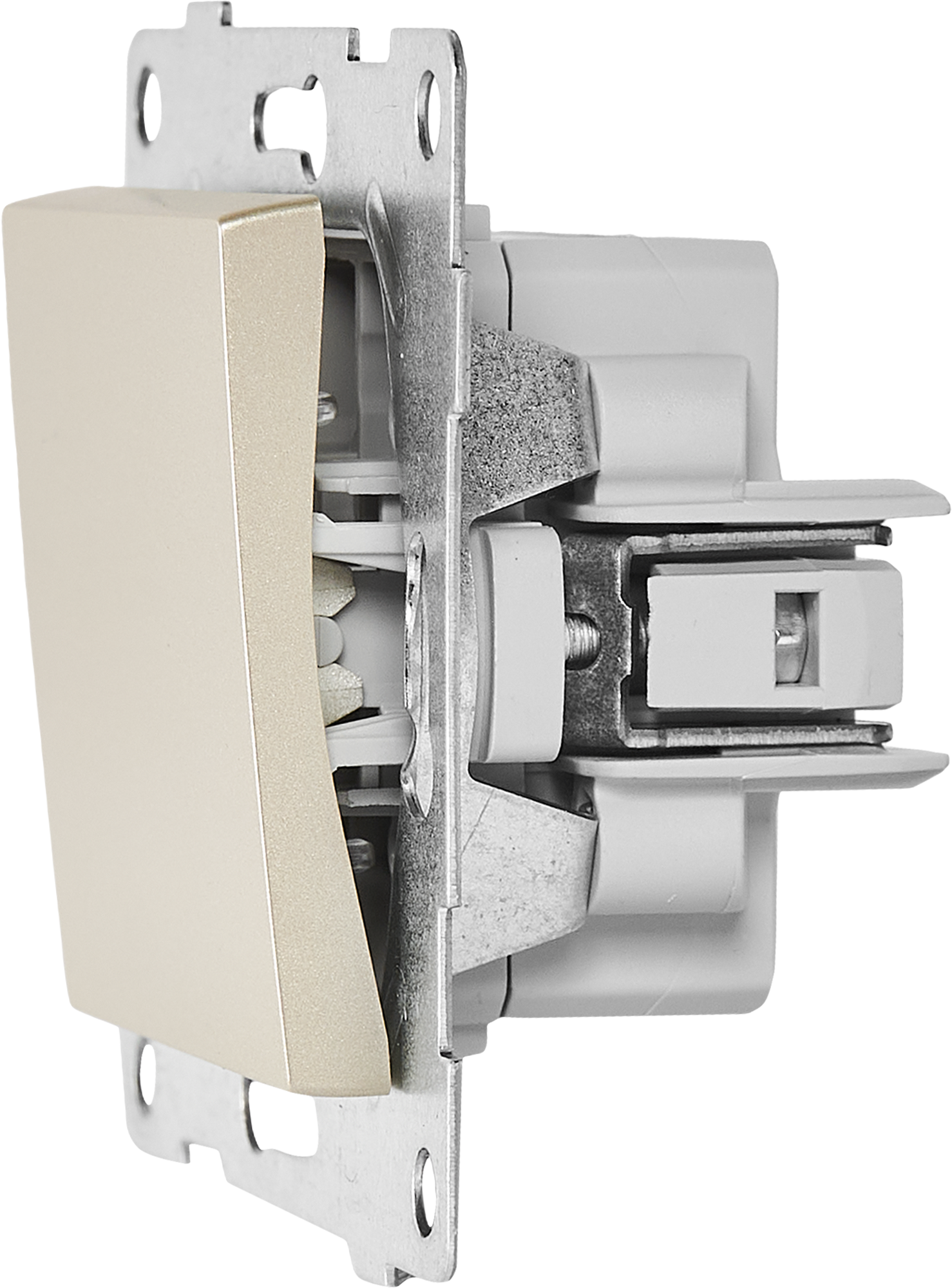 Проходной выключатель GUSI Electric Classic 1-клавишный встраиваемый, цвет шампань 83864236 STLM-0045169 - Вид №5