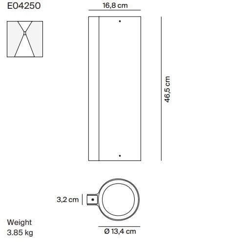 Экструдированный алюминиевый регулируемый светодиодный настенный светильник LUCEPLAN e04 ARCH-00115598 - Вид №2