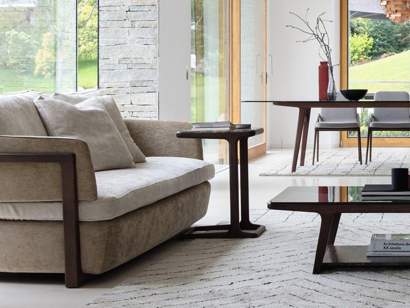 Porada Квадратный деревянный журнальный столик и мраморная столешница Iron sun-id-1502614 - Вид №2