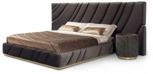 Visionnaire Двуспальная кровать из ткани с мягким изголовьем Ultrasound