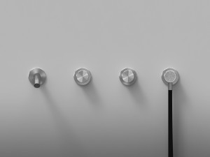 Настенные прогрессивные смесители с набором для душа и дозирующим горлышком