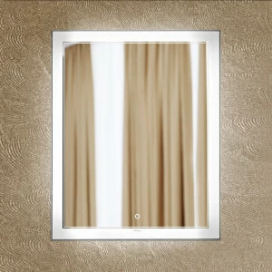 Зеркало настенное с подсветкой 100х80 см белое Bella Lux ALAVANN BELLA LUX 303914 Белый;зеркальный