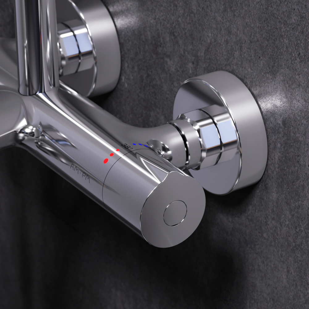 F0770A510 Spirit V2.0 душ.система набор: смеситель д/ванны/душа с термостатом верхн. душ d 250 мм AM.PM Spirit 2.0  - Вид №5