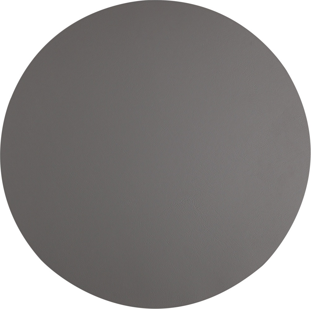 10640187 ADJ Круглый плейсмат 40см (серый/черный) Кожа искусственная 