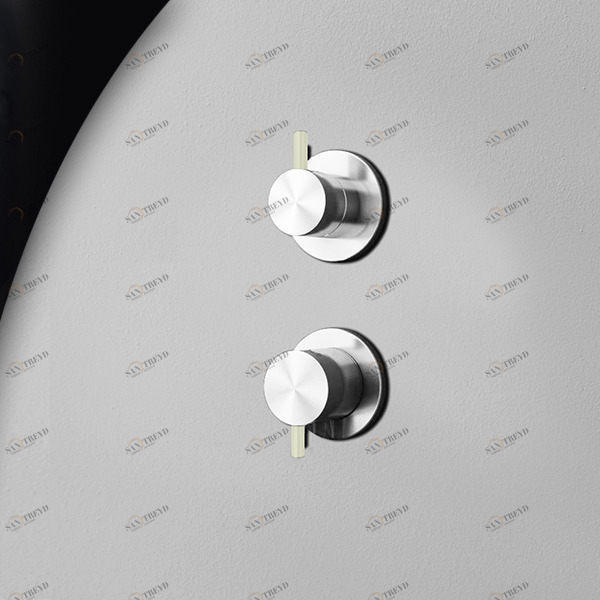 Смеситель для душа глянцевая сталь с серой ручкой Toki Radomonte TKI5LCIL29