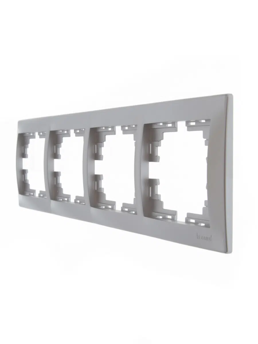 MIRA Рамка 4-ая горизонтальная серебро LEZARD 701-1010-149 - Вид №1