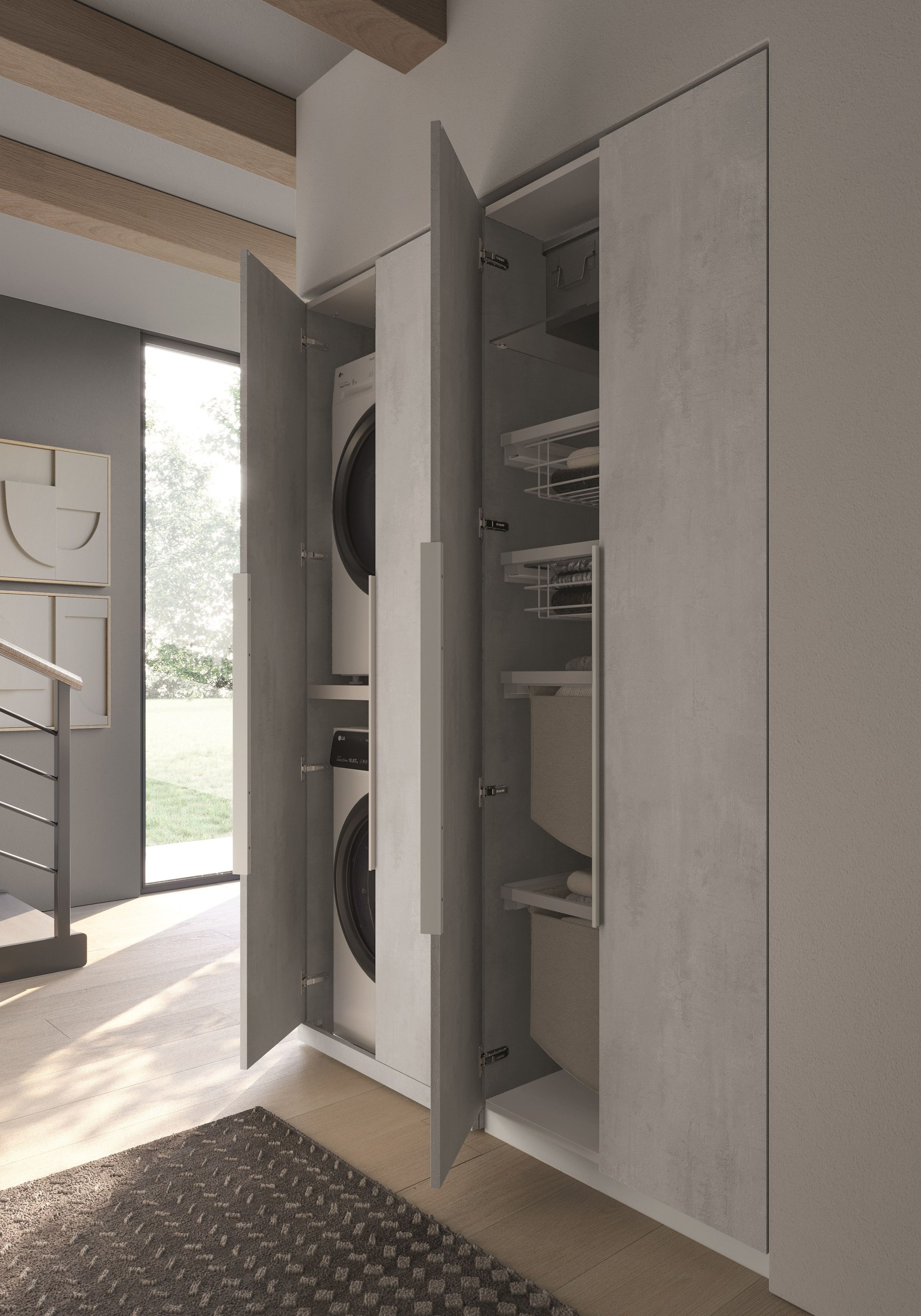 Модульный шкаф для белья Ideagroup пространство-время ARCH-00095041 - Вид №1