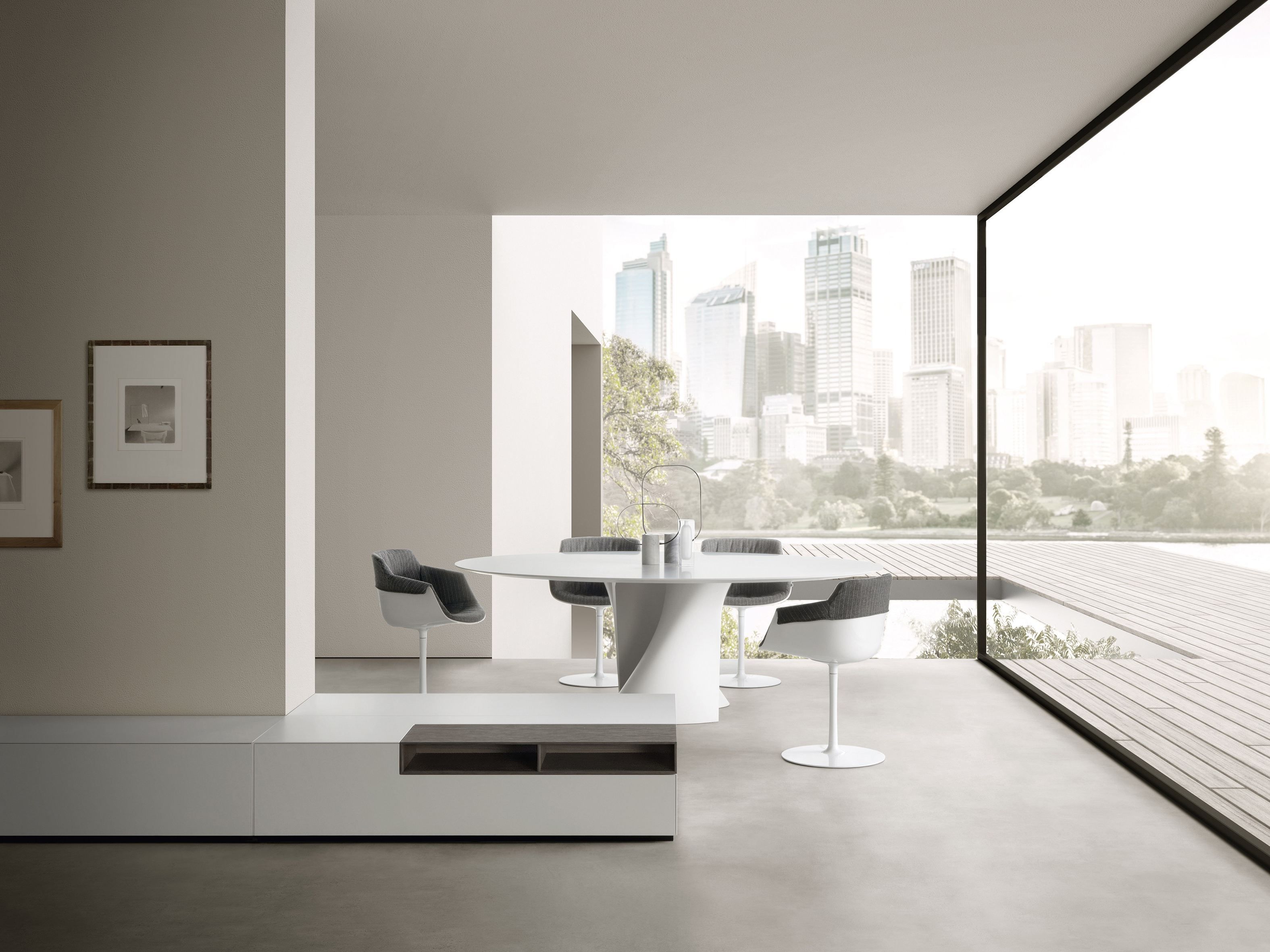 Круглый стол из Cristalplant® MDF Italia S TABLE ARCH-00076388 - Вид №2