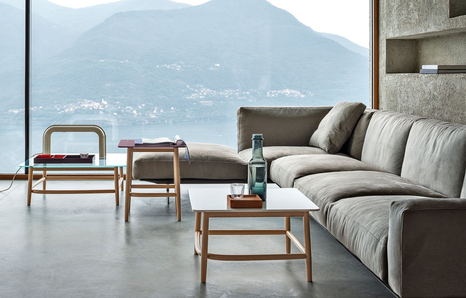 Квадратный деревянный и стеклянный журнальный столик Wiener GTV Design Single Curve ARCH-00008346 - Вид №3