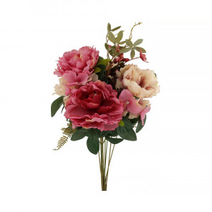 0169 Искусственное растение Букет пионов с дек. зеленью 50 см ткань полиэстер KEP KEP