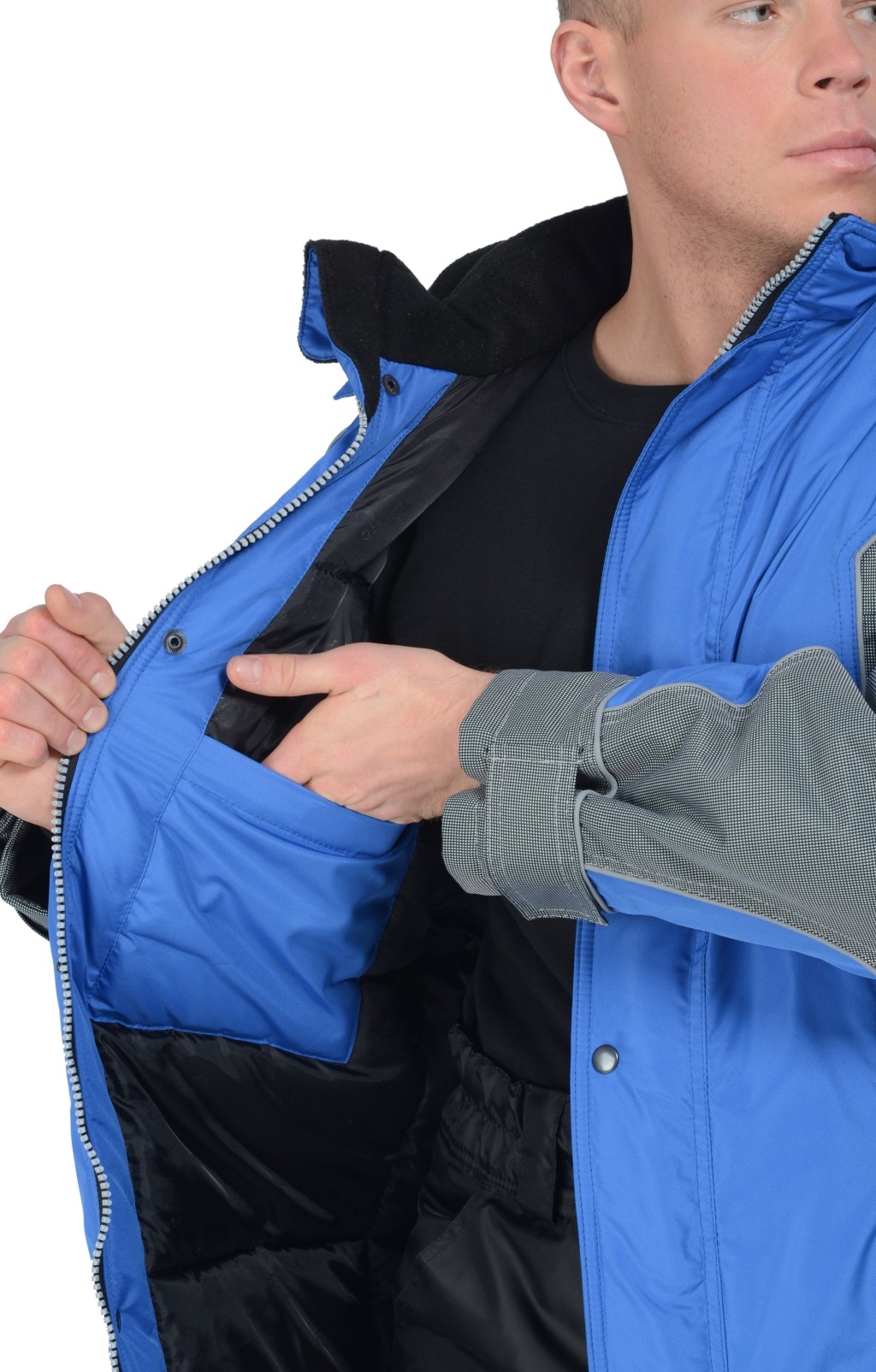 63093 Куртка "Ультра" зимняя василек  Зимняя спецодежда  размер 44-46/158-164  - Вид №14