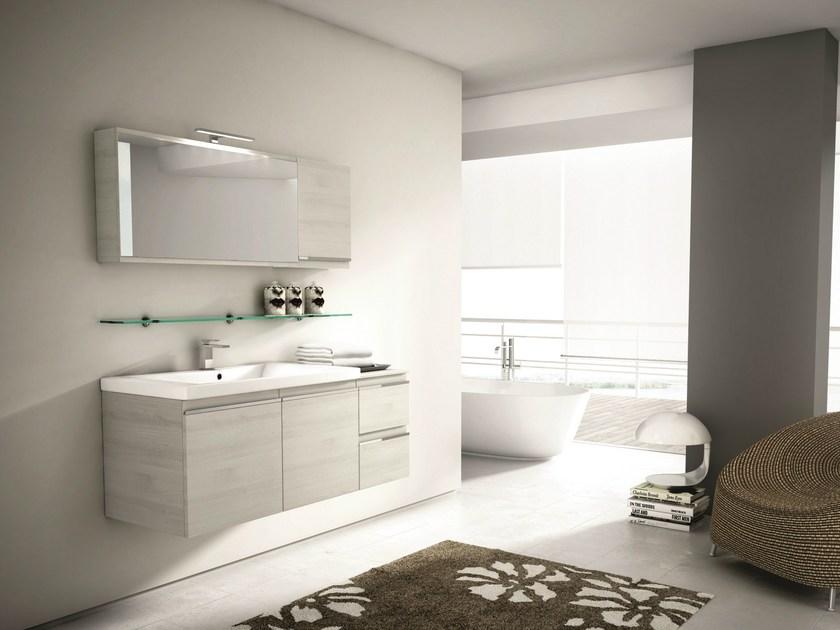 Ideagroup Тумба под умывальник подвесная с ящиками и зеркалом Mistral sun-id-1472281 - Вид №1