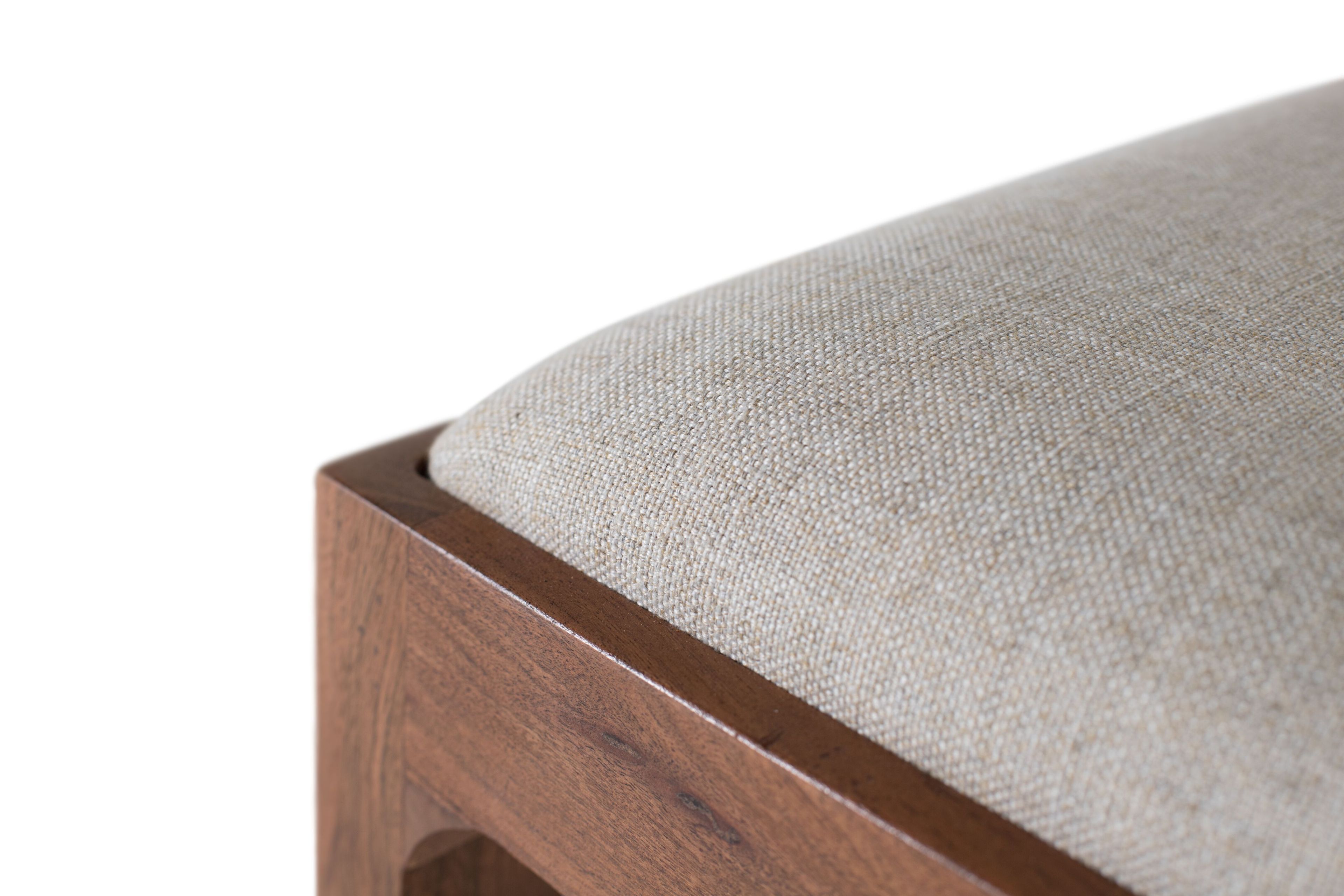 Мягкий стул из ткани и акации Giner y Colomer Contemporary ARCH-00025258 - Вид №3