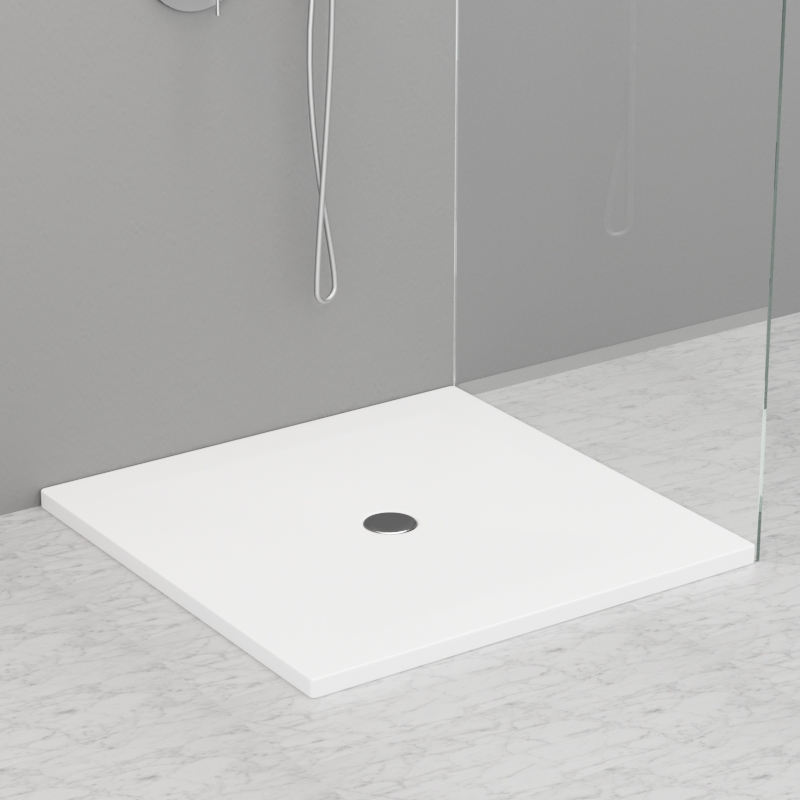 704901 Душевой поддон из акрила h3 с антислипом белый в комплекте с сифоном., цвет Белая глазурь Kerasan DOCCIA Италия