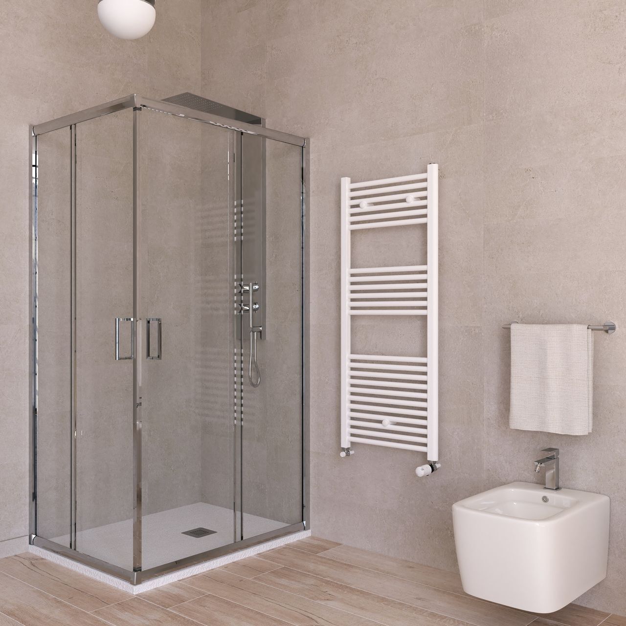 Настенный стальной полотенцесушитель с горячей водой Ercos Опера ARCH-00101025 - Вид №7