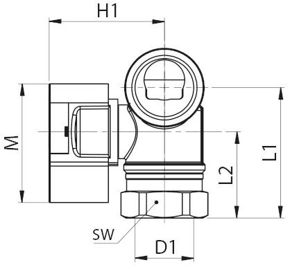 TECO Клапан с резьбой для двухтрубного газового счетчика G2 punto arancio sun-id-1424762 - Вид №1