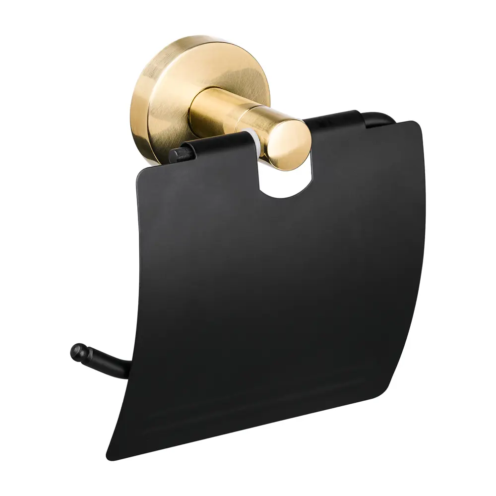 Держатель туалетной бумаги Moroshka Oro Nero цвет чёрный/олотой STLM-2142784