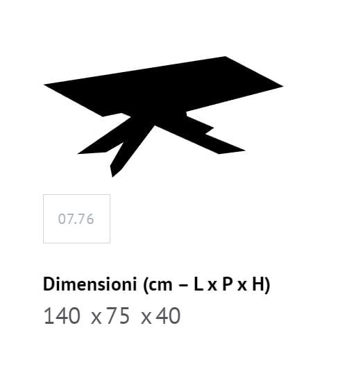 Журнальный столик из стали и хрусталя Bontempi Casa художественный ARCH-00011859 - Вид №8